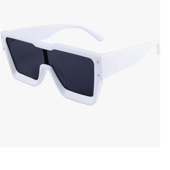 Trendy Square White Sun Glasses main image 5